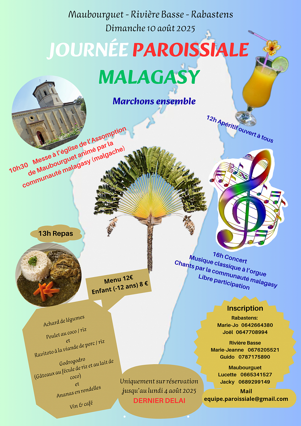Dimanche 10août journée paroissiale malgache